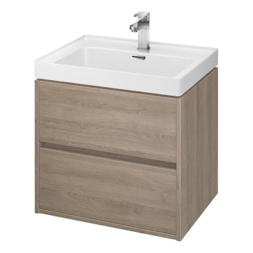 Cersanit S924-008 - Стенен шкаф за баня под умивалник CREA 60x54x45 см дъб