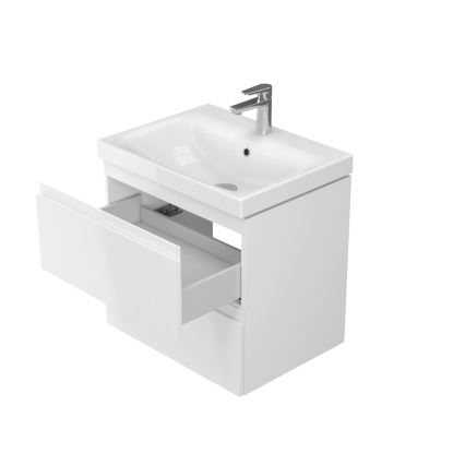 Cersanit S929-010 - Висящ шкаф за баня под мивка MEDDIE 57x59,5 см, бял гланц