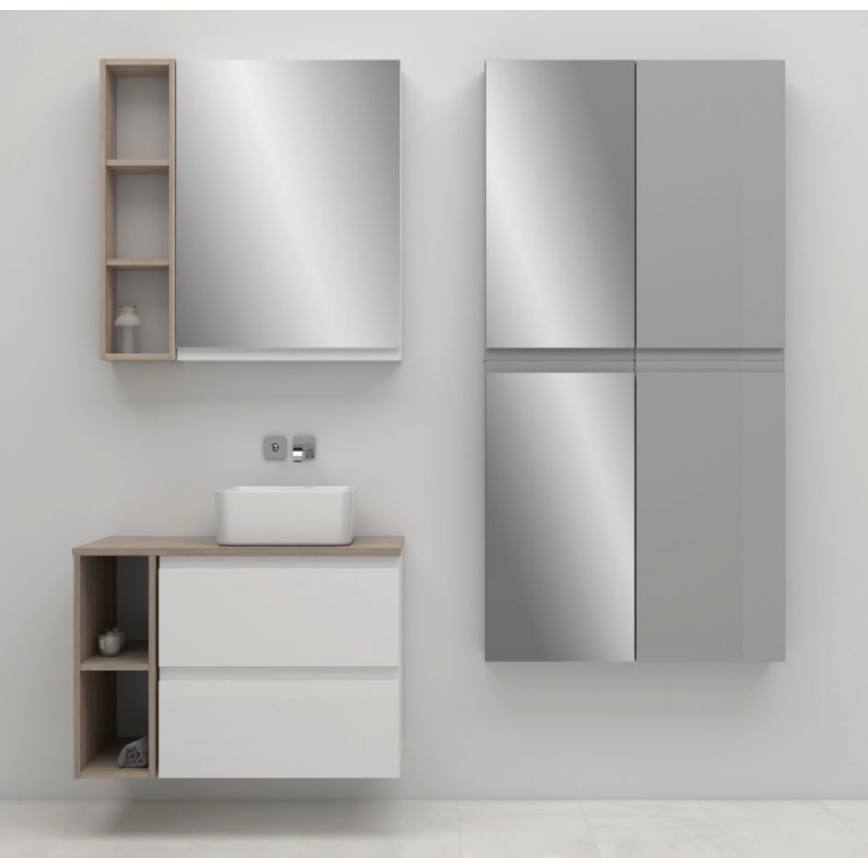 Cersanit S929-018 - Огледален шкаф за баня MEDDIE 80x59,5 см
