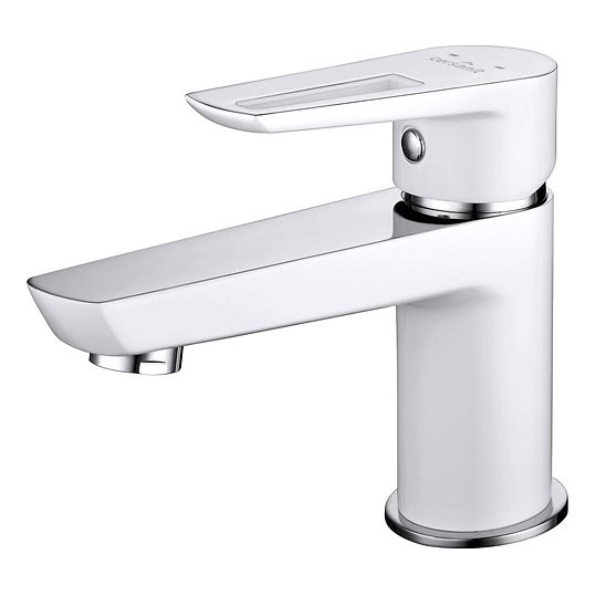 Cersanit S951-047 - Кран за мивка MILLE 13,4 см бял + сифон
