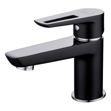 Cersanit S951-048 - Кран за мивка MILLE 13,4 см черен + сифон