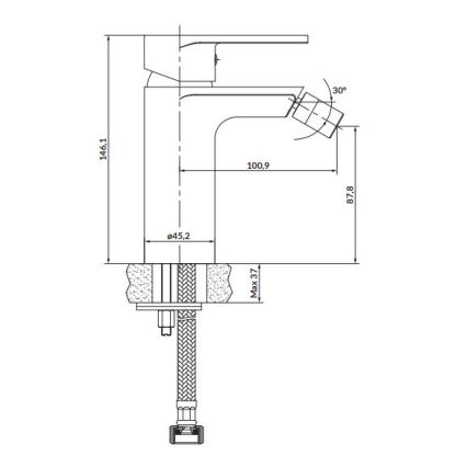 Cersanit S951-315 - Кран за биде CREA лъскав хром