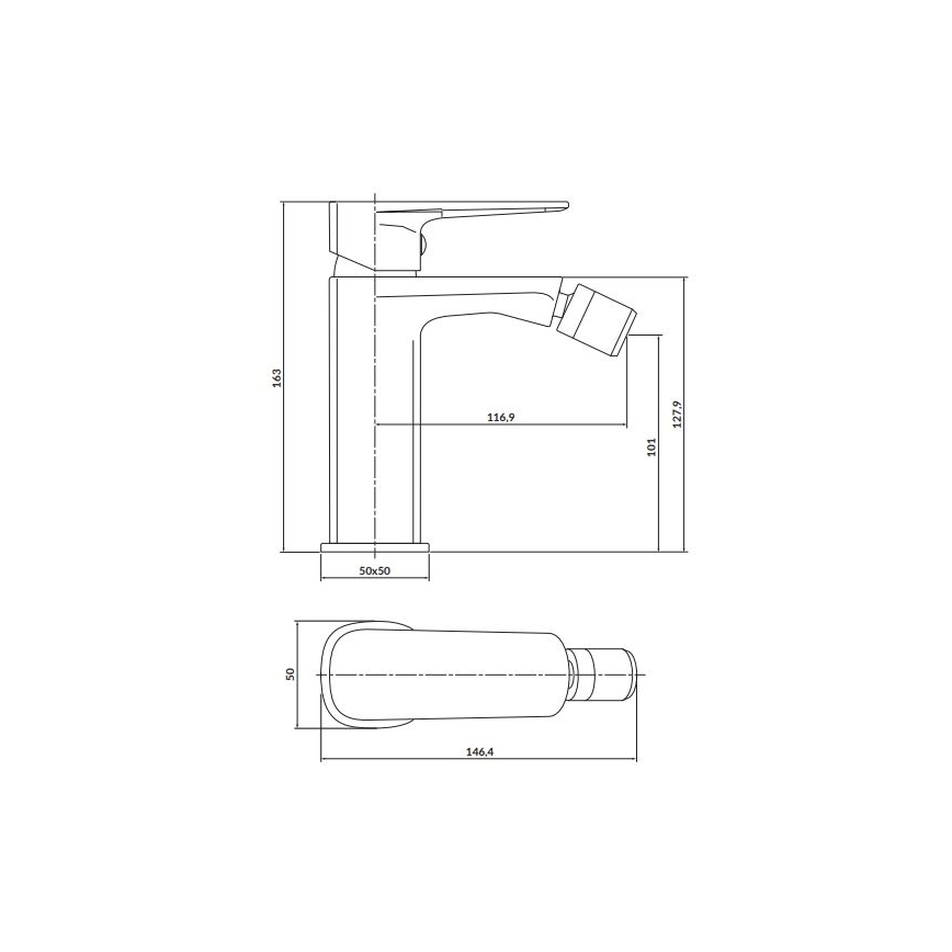 Cersanit S951-380 - Кран за биде LARGA лъскав хром