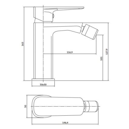Cersanit S951-381 - Кран за биде LARGA златист