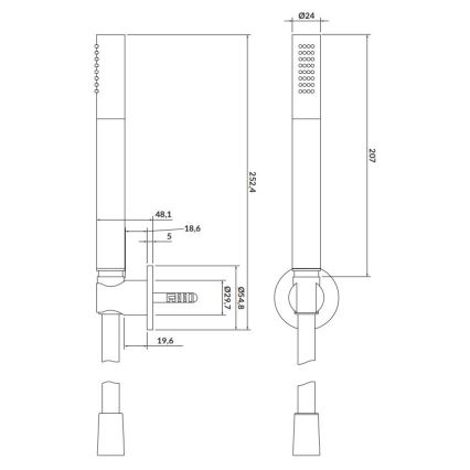 Cersanit S951-401 - Душ комплект CREA никел