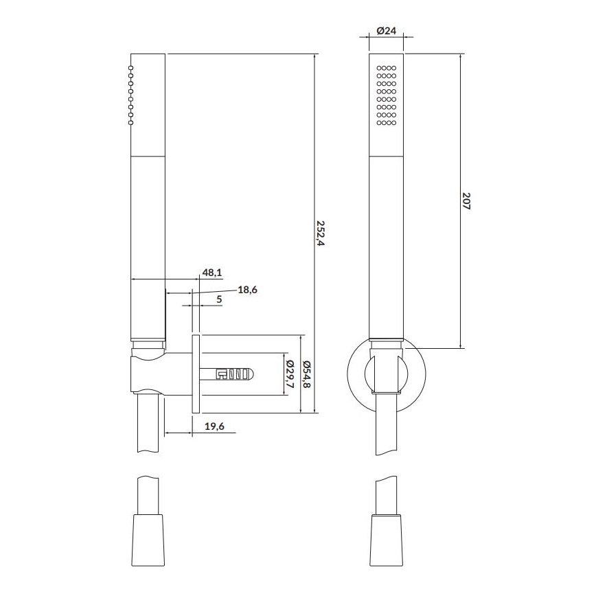 Cersanit S951-401 - Душ комплект CREA никел