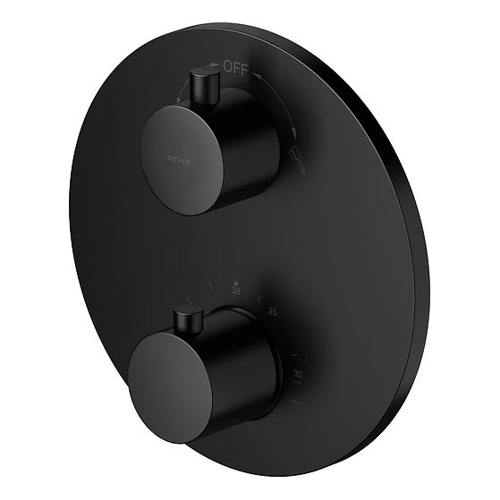 Cersanit S951-567 - Термостатичен смесител за душ за скрит монтаж ZEN черен