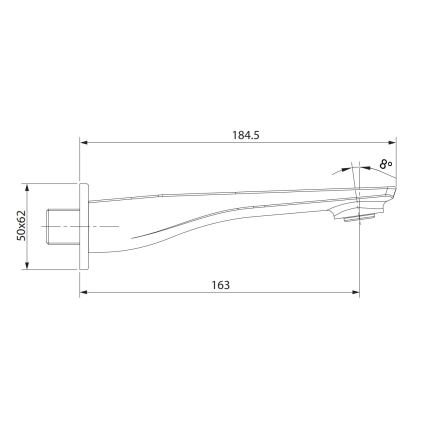 Cersanit S951-707 - Изходящ накрайник за вграждане LARGA черен