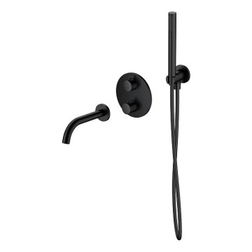 Cersanit S952-041 - К-кт за баня с термостатичен скрит смесител ZEN черен