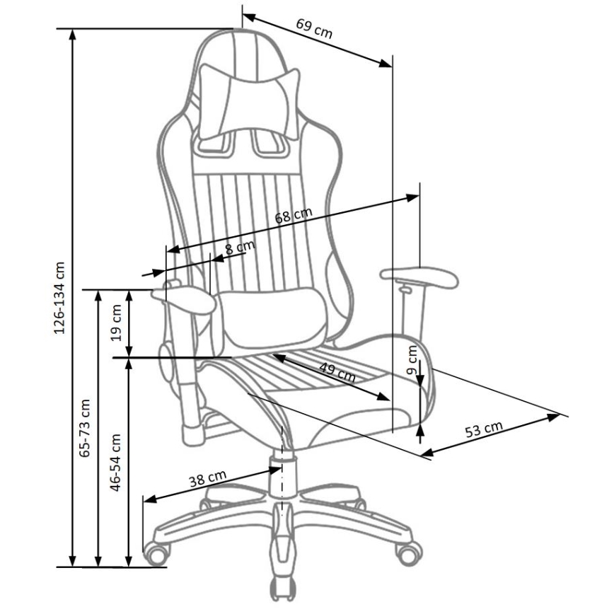 Червен офисен стол ZENU