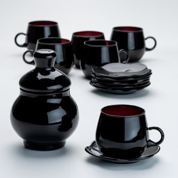 Чаен комплект черен