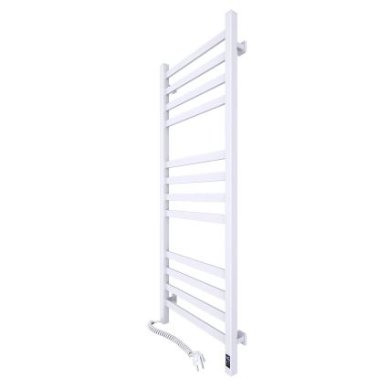 Банен кърпник AVANGARD с термостат 459W/230V 120,6 cm IP44 бял ляв с квадратен профил