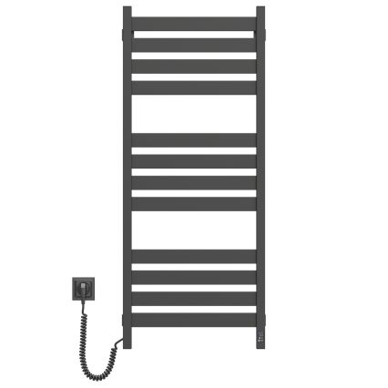 Сушилня за кърпи за баня с термостат LARGO 541W/230V 120,6 cm IP44, черна, лява, правоъгълна