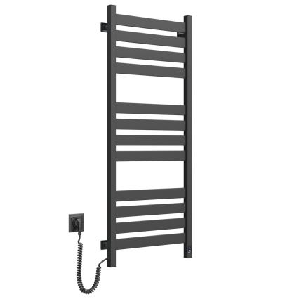 Сушилня за кърпи за баня с термостат LARGO 541W/230V 120,6 cm IP44, черна, лява, правоъгълна