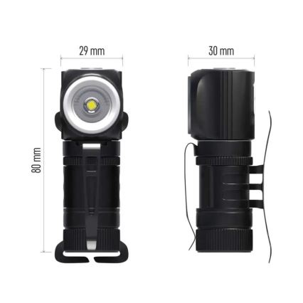 Челник с регулируема яркост и презареждаема батерия LED/800 mAh 3,7V