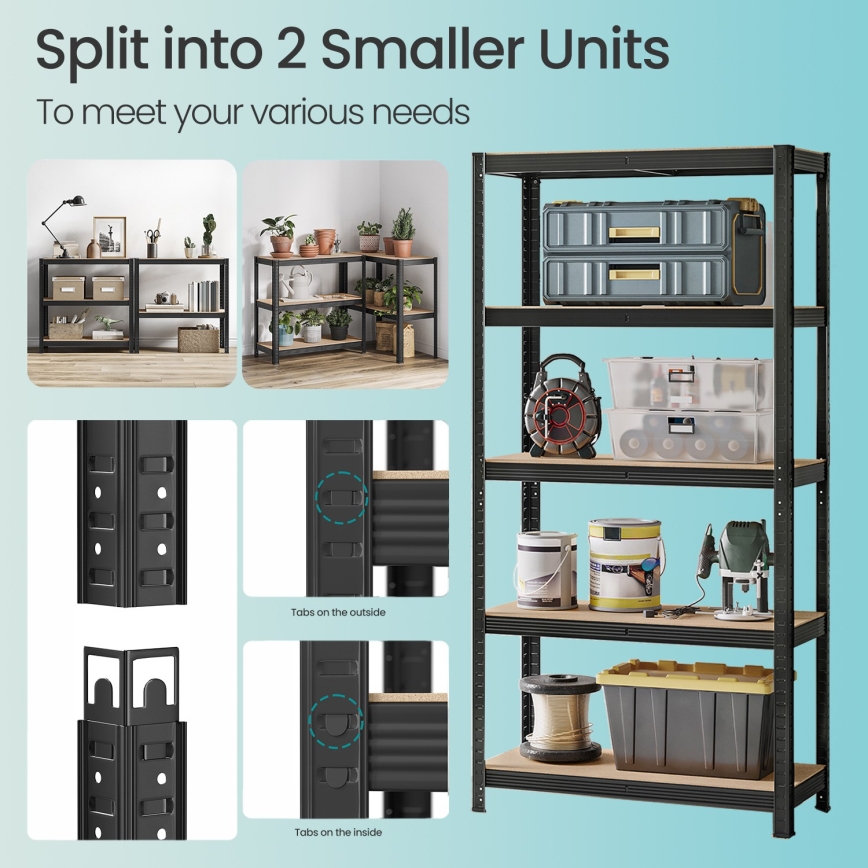 Черен стелаж ORDIFY