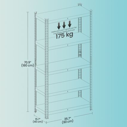 Черен стелаж ORDIFY