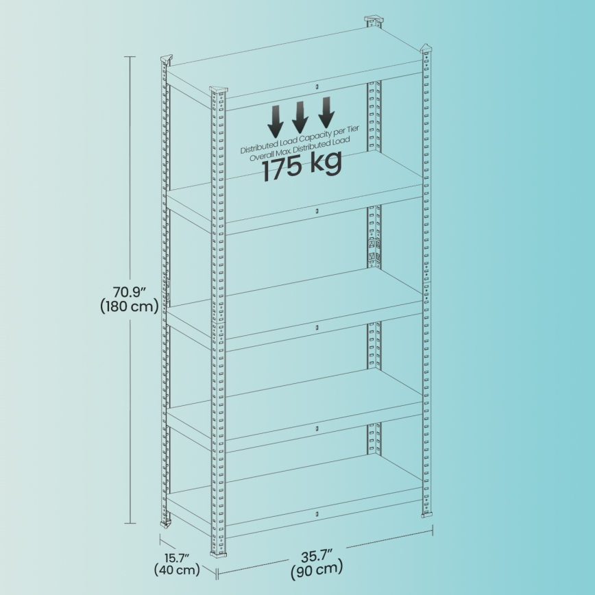 Черен стелаж ORDIFY