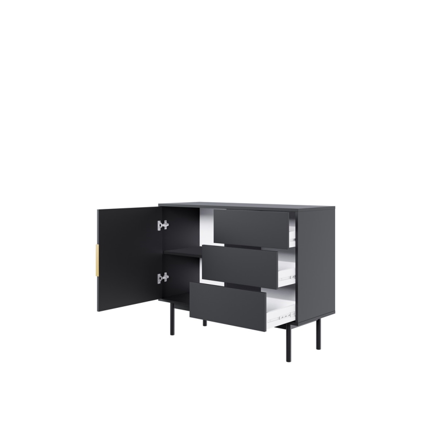 Черен комод ELI