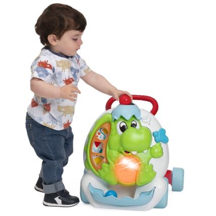 Chicco - Активна бебешка проходилка и звук 2в1 DINO 2xAA