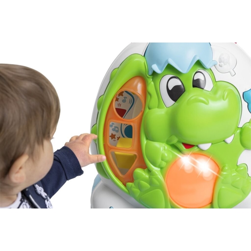 Chicco - Активна бебешка проходилка и звук 2в1 DINO 2xAA