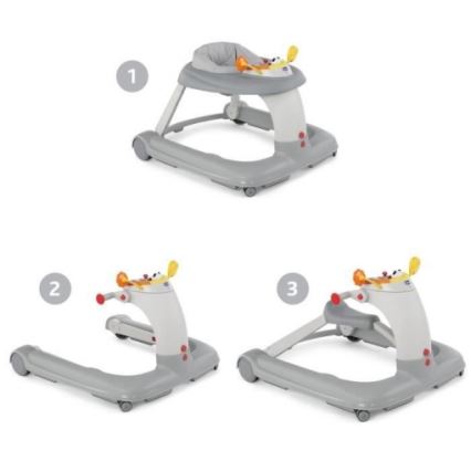 Chicco - Бебешка проходилка 1-2-3 сив