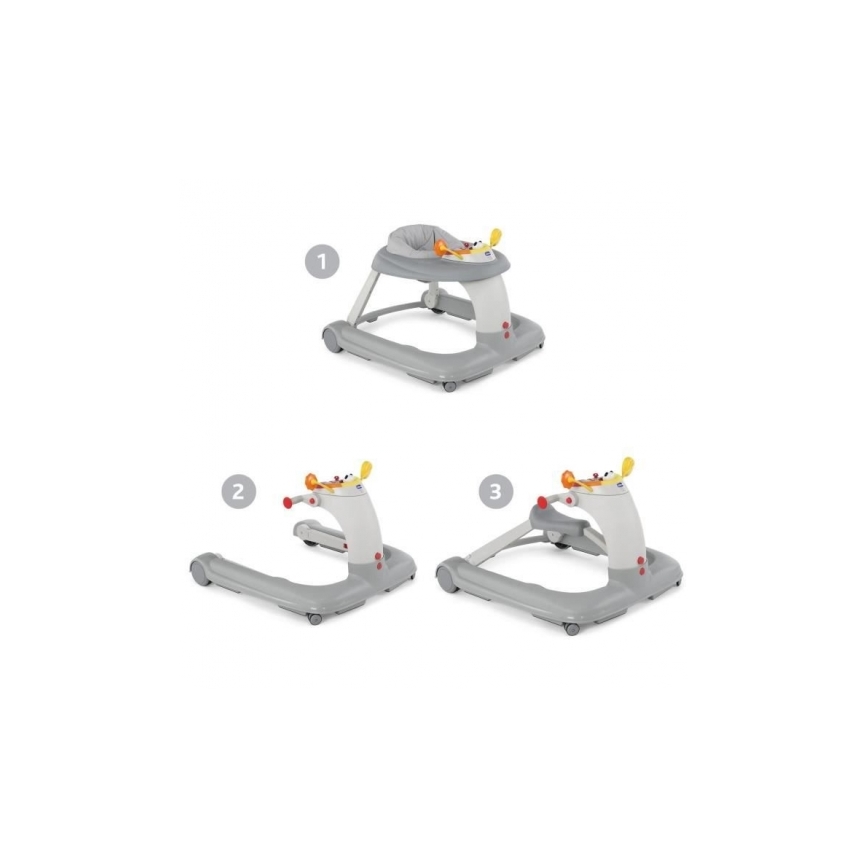 Chicco - Бебешка проходилка 1-2-3 сив