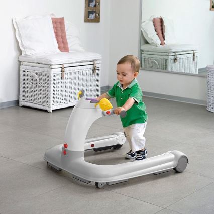 Chicco - Бебешка проходилка 1-2-3 сив