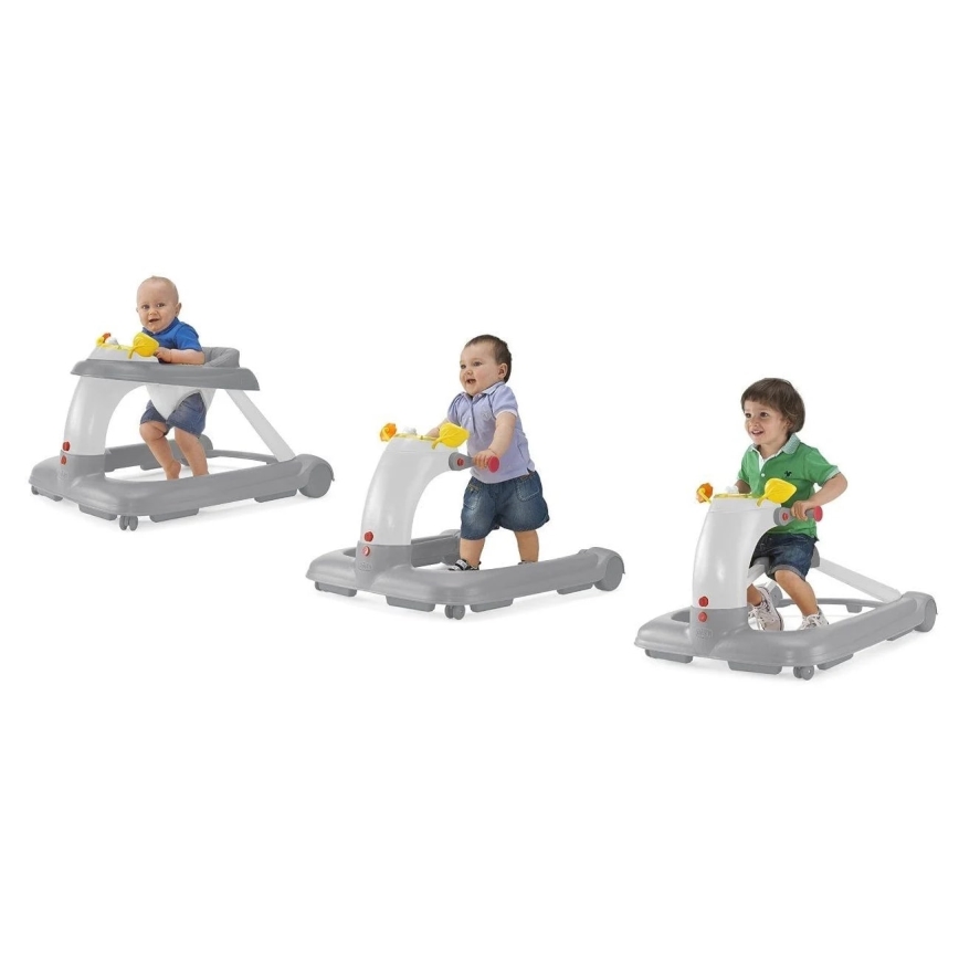 Chicco - Бебешка проходилка 1-2-3 сив