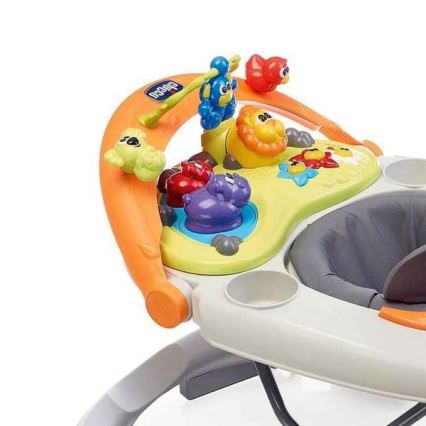 Chicco - Бебешка проходилка WALKY TALKY 2xAA сив