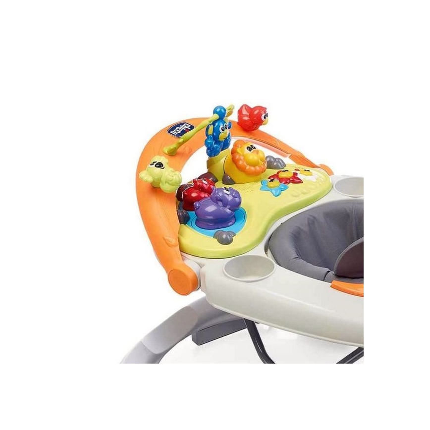 Chicco - Бебешка проходилка WALKY TALKY 2xAA сив