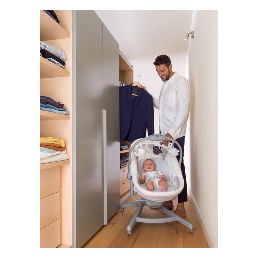 Chicco - Бебешка кошара 4в1 BABY HUG сива