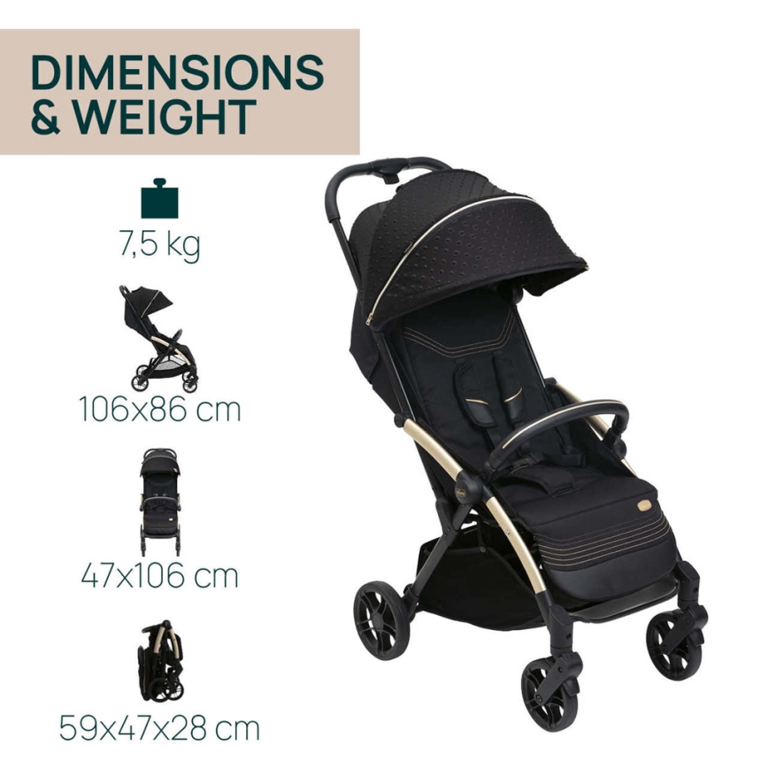 Chicco - Детска количка GOODY XPLUS Black Re_Lux Eco+