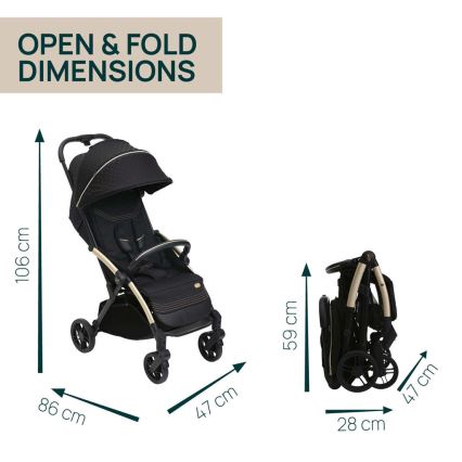 Chicco - Детска количка GOODY XPLUS Black Re_Lux Eco+