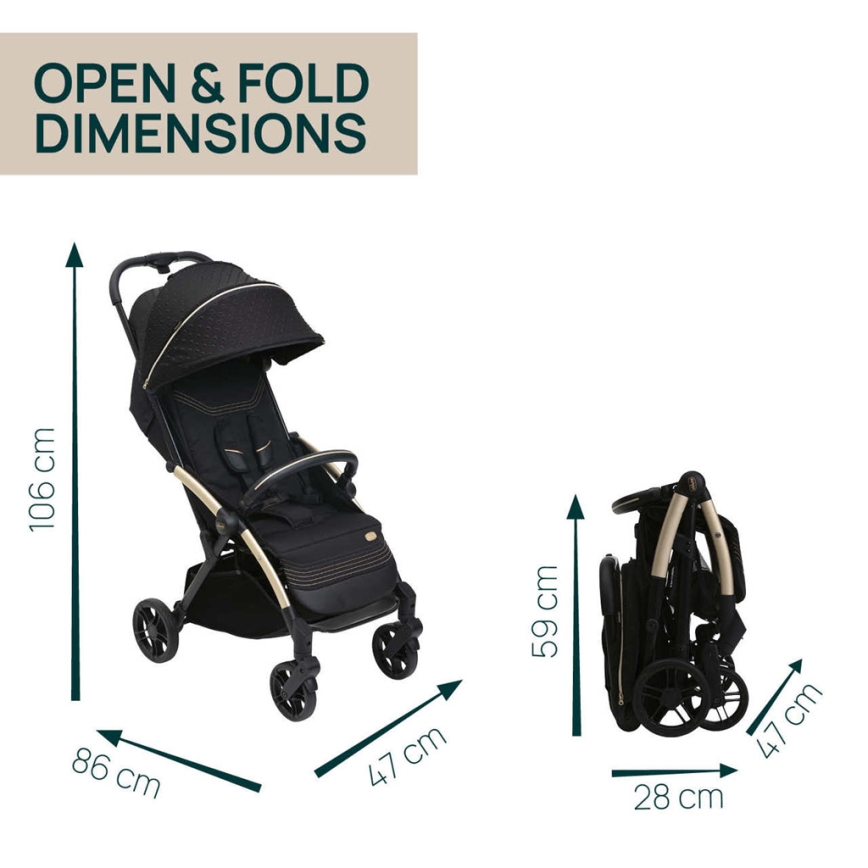 Chicco - Детска количка GOODY XPLUS Black Re_Lux Eco+