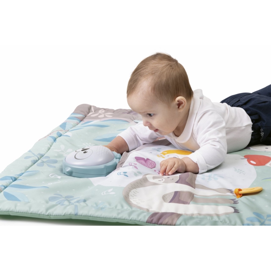 Chicco - Детско одеяло за игра 2в1 3xAAA бухал