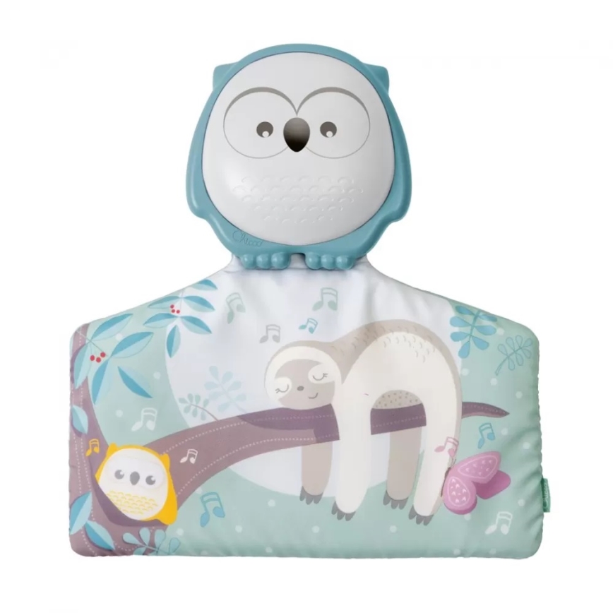 Chicco - Детско одеяло за игра 2в1 3xAAA бухал