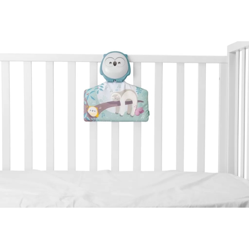 Chicco - Детско одеяло за игра 2в1 3xAAA бухал