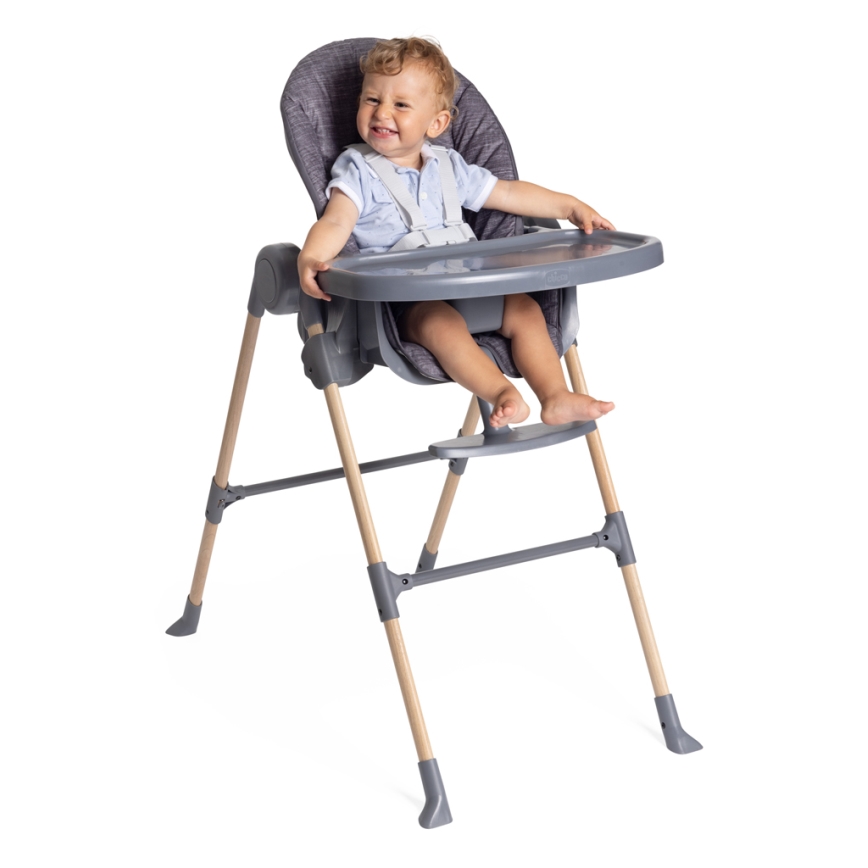 Chicco - Детско столче за хранене Polly Essential - сив