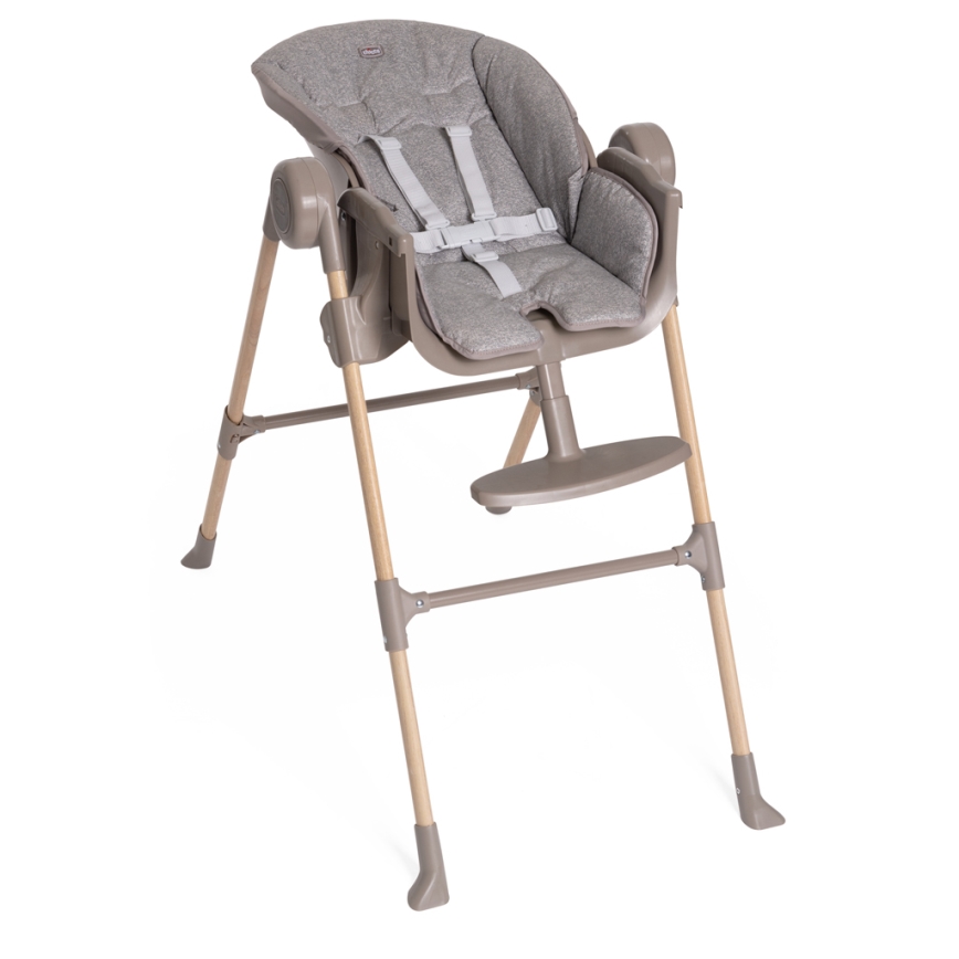 Chicco - Детско столче за хранене Polly Essential - сив/кафяв