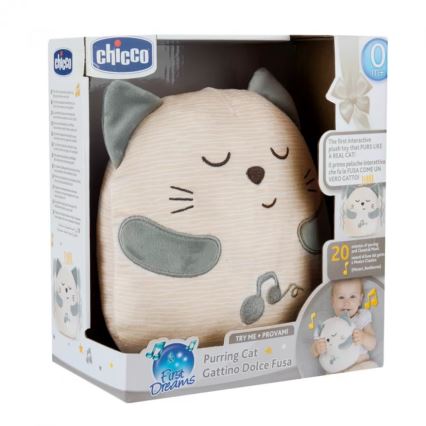 Chicco - Плюш Интерактивна играчка котка 3xAAA