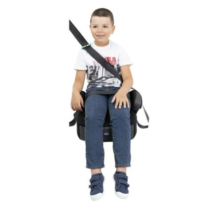 Chicco - Подсилваща седалка за кола QUASAR FIX i-Размер (126-150 cm) черен/сив
