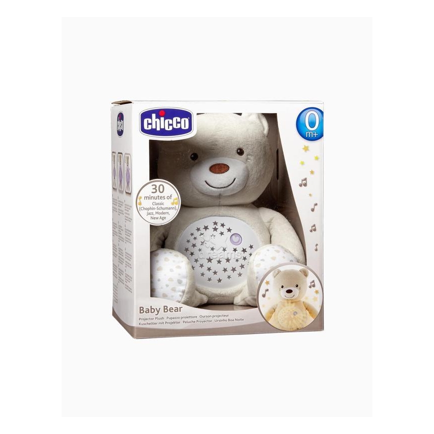 Chicco - Проектор с мелодия BABY BEAR 3xAAA бежов