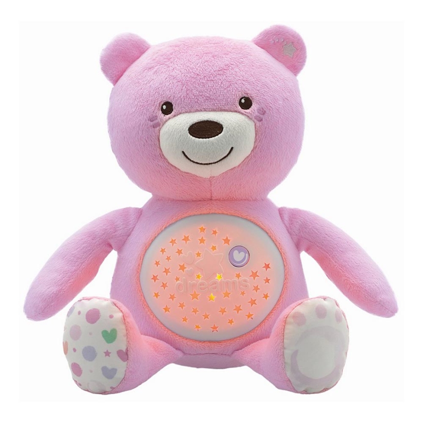 Chicco - Проектор с мелодия BABY BEAR 3xAAA розов