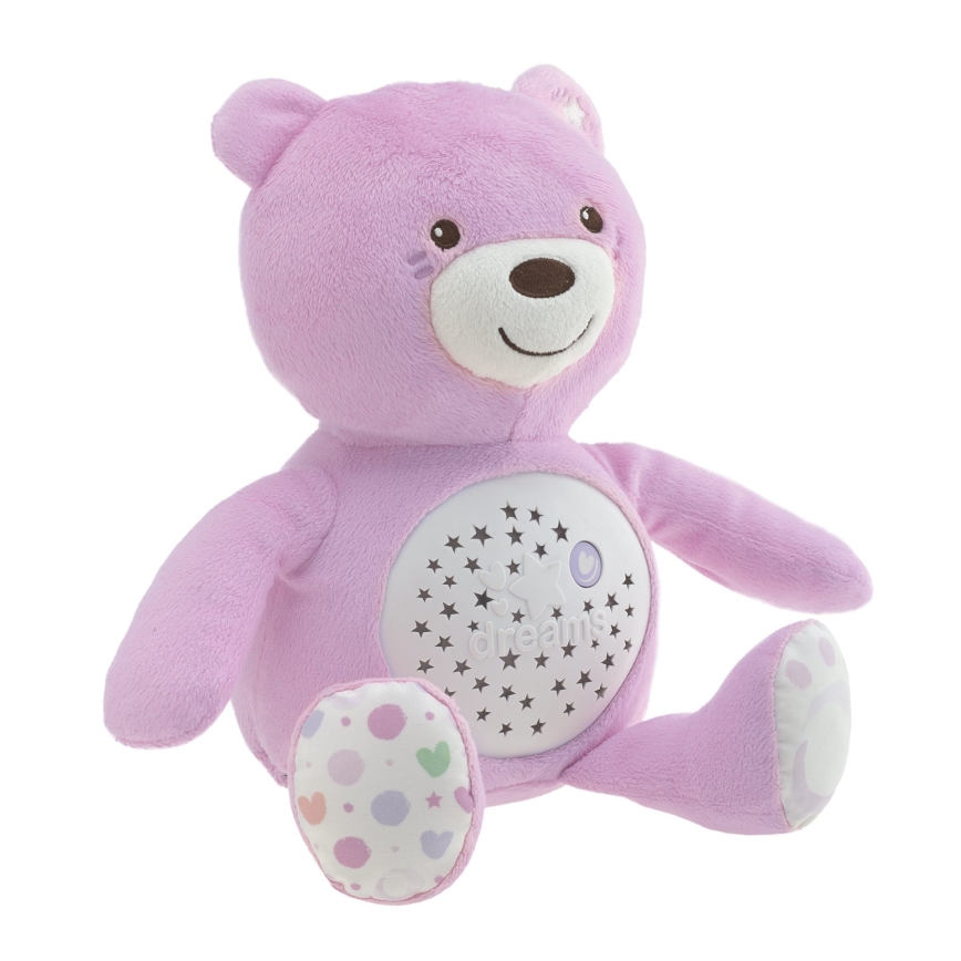 Chicco - Проектор с мелодия BABY BEAR 3xAAA розов