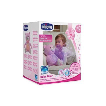 Chicco - Проектор с мелодия BABY BEAR 3xAAA розов