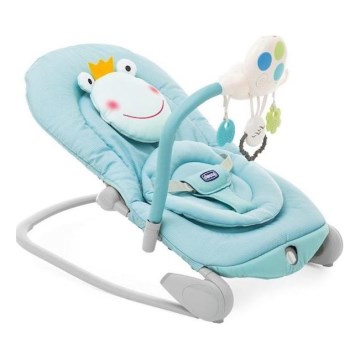 Chicco - Вибриращ бебешки шезлонг с мелодия BALLOON Froggy син