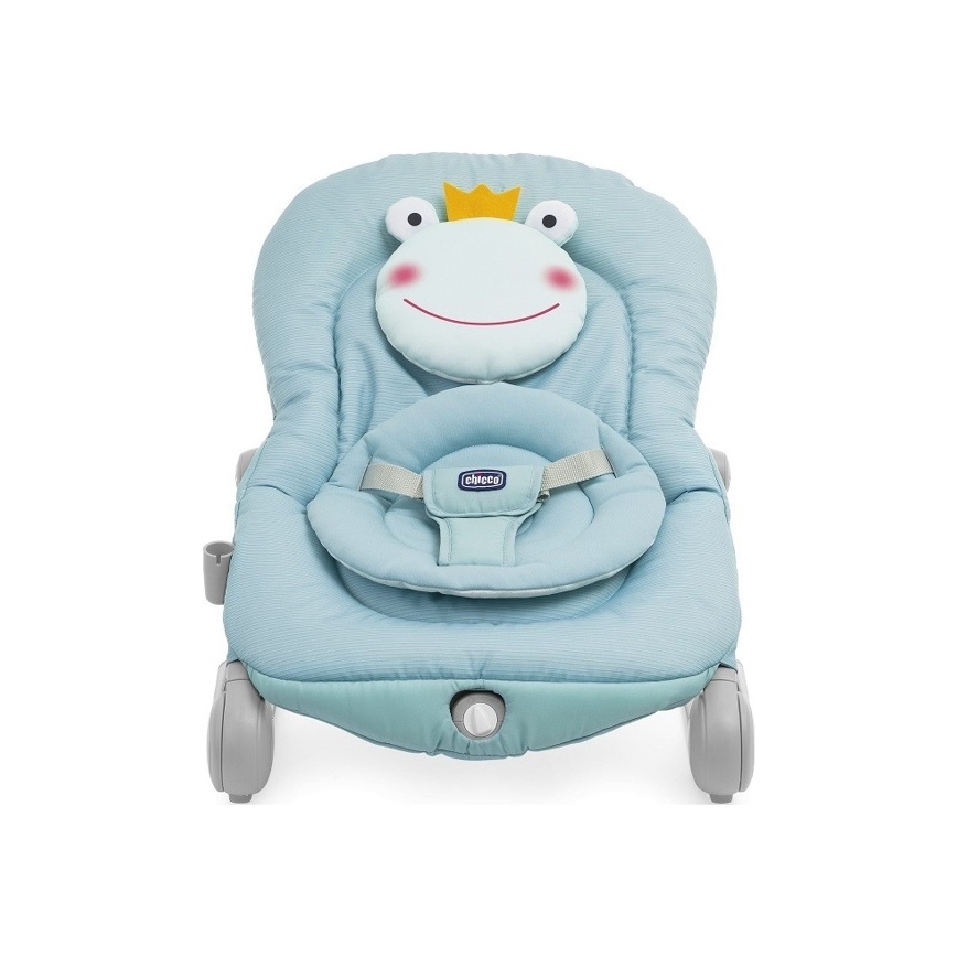 Chicco - Вибриращ бебешки шезлонг с мелодия BALLOON Froggy син