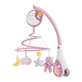 Chicco - Висулка за кошара с мелодия 3в1 NEXT2DREAMS 3xAA розова