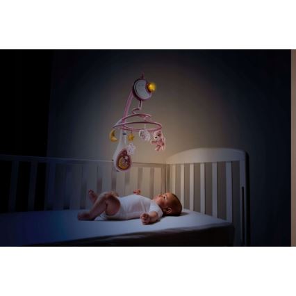 Chicco - Висулка за кошара с мелодия 3в1 NEXT2DREAMS 3xAA розова